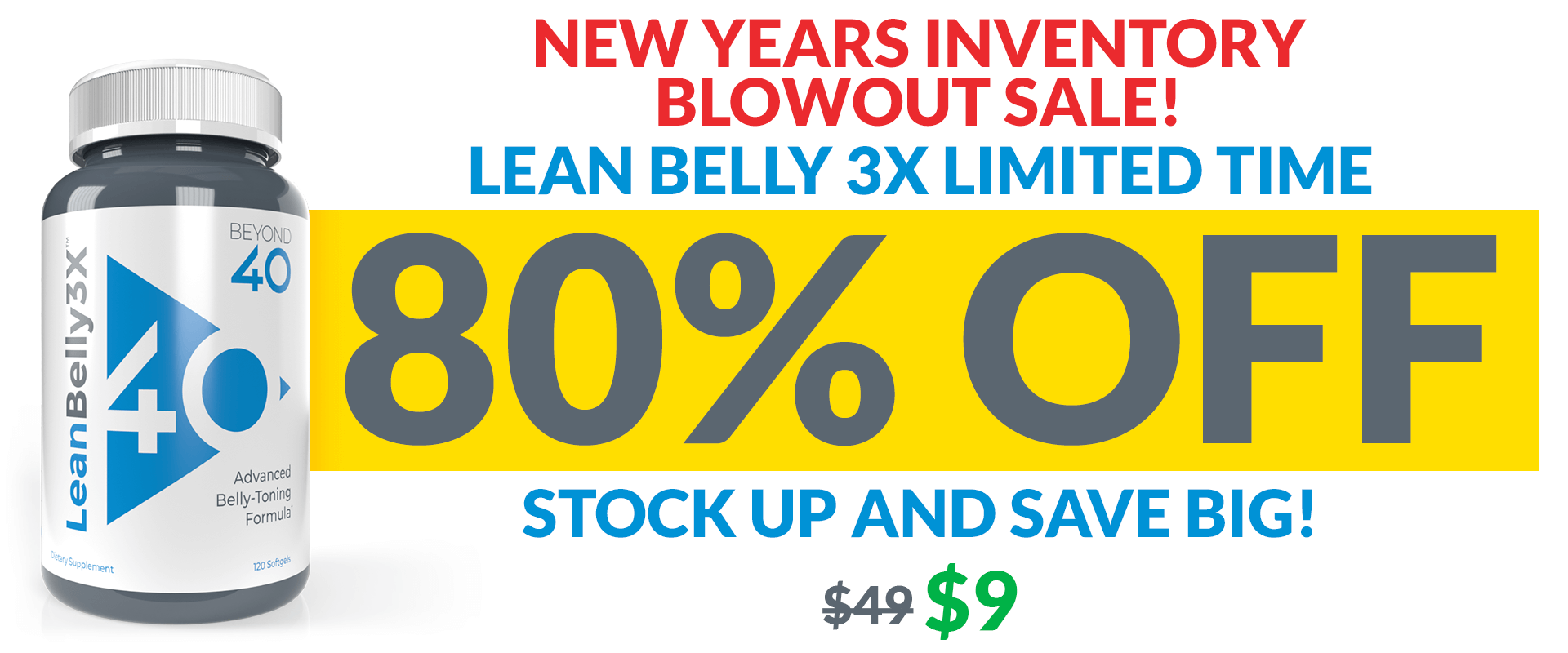 Lean Belly 3X 80% Off